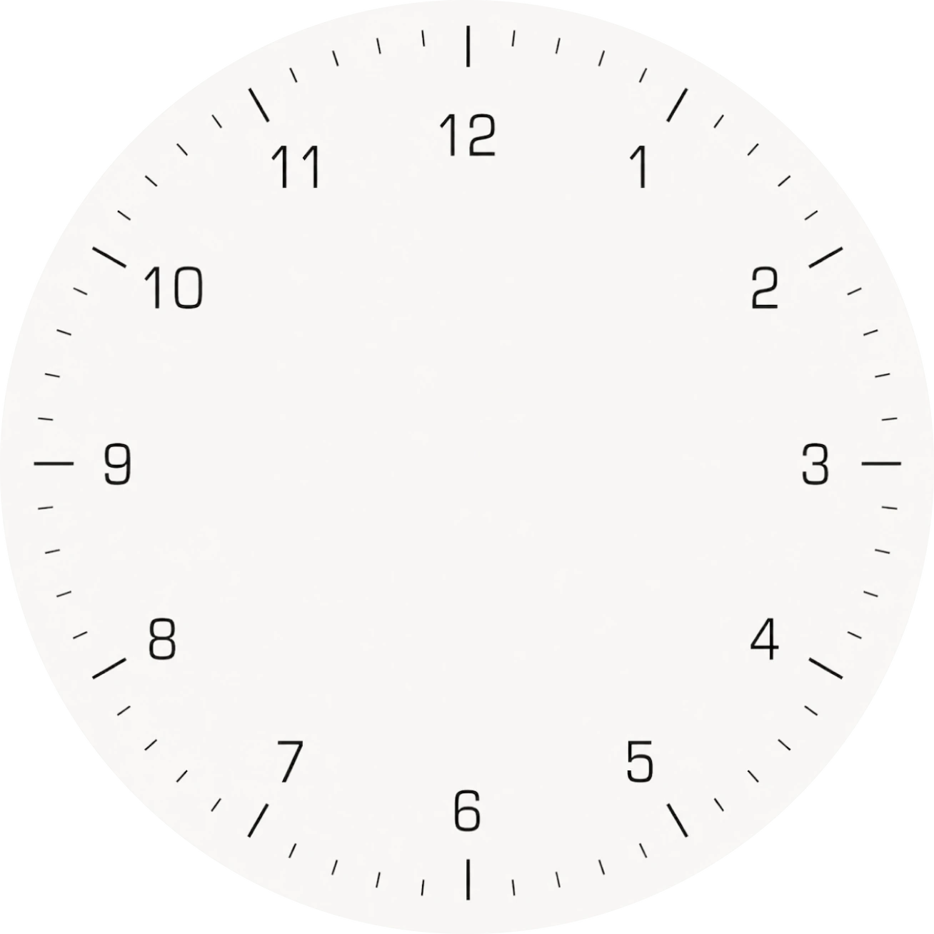A clock face marking the hours